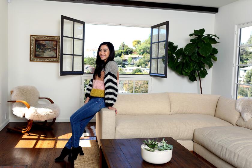 Actress Aimee Garcia in the favorite room of her Los Feliz home.