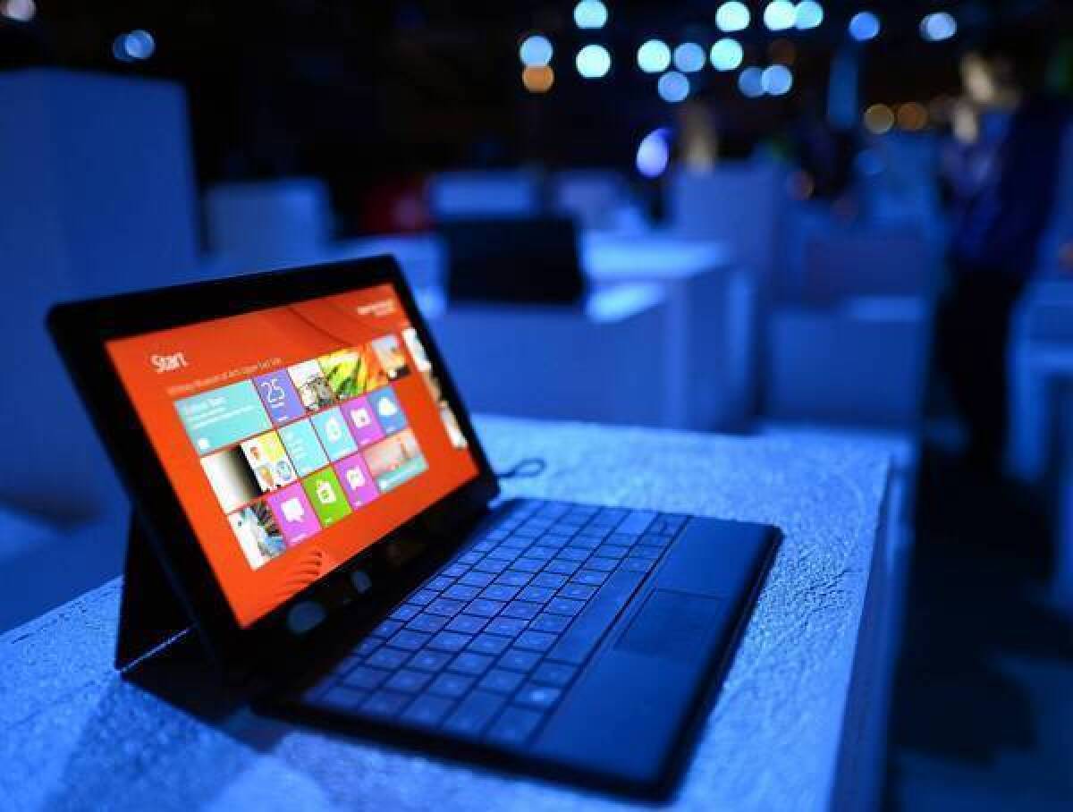 Microsoft is among the tech industry's biggest players struggling to navigate the changes in the way businesses and consumers are buying and using technology. In its disappointing summer earnings report Microsoft took an ugly $900-million write-down because of poor sales of its Surface tablet, above.