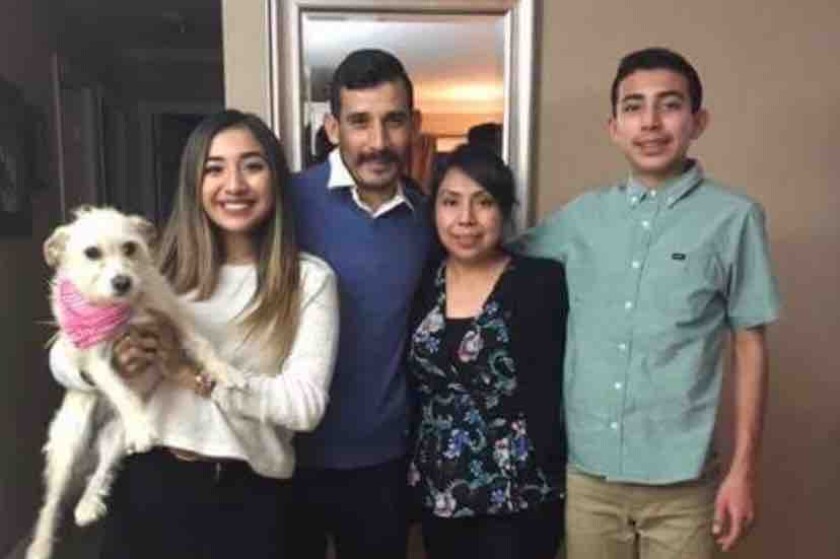 Victor “Noe” Valle (second from left) with his family