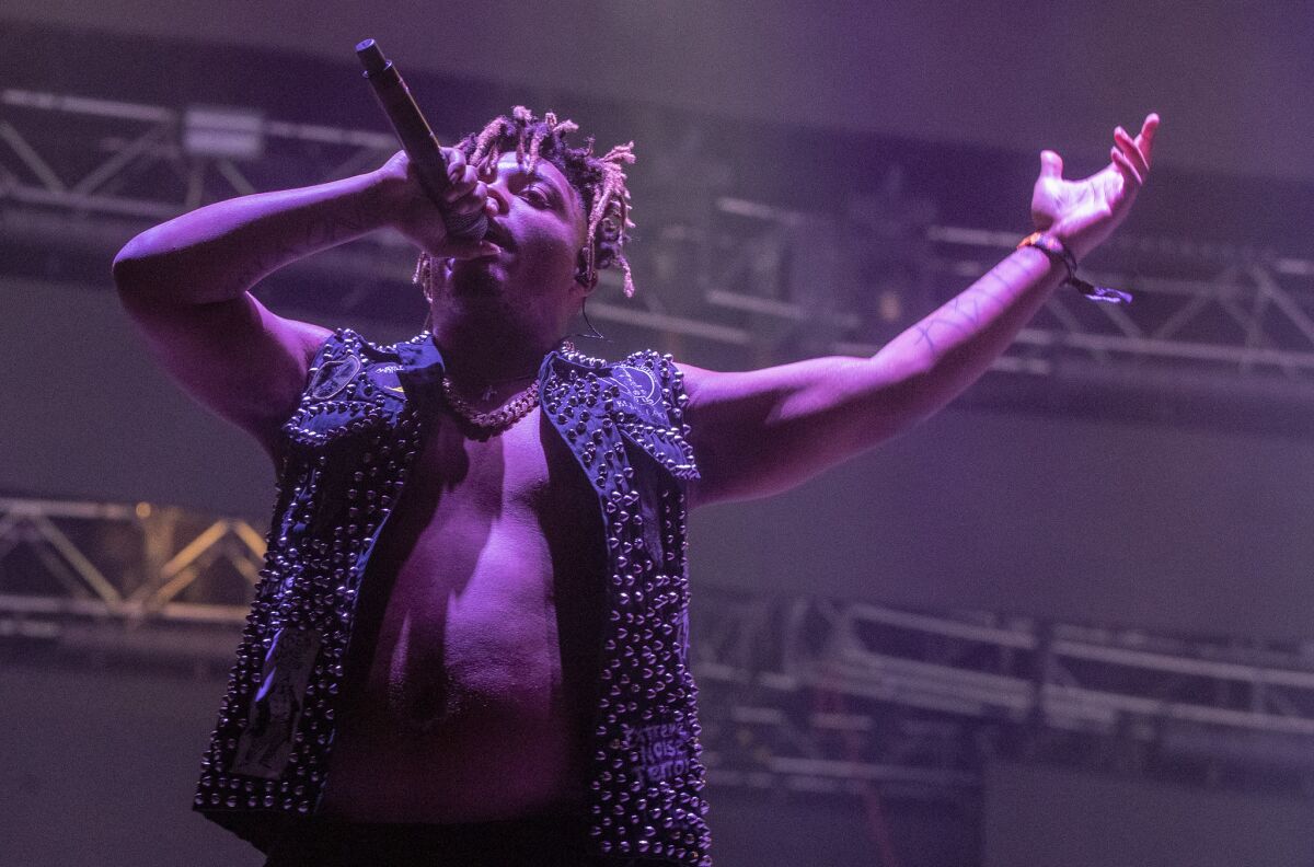 Juice Wrld performs during the first weekend of Coachella.