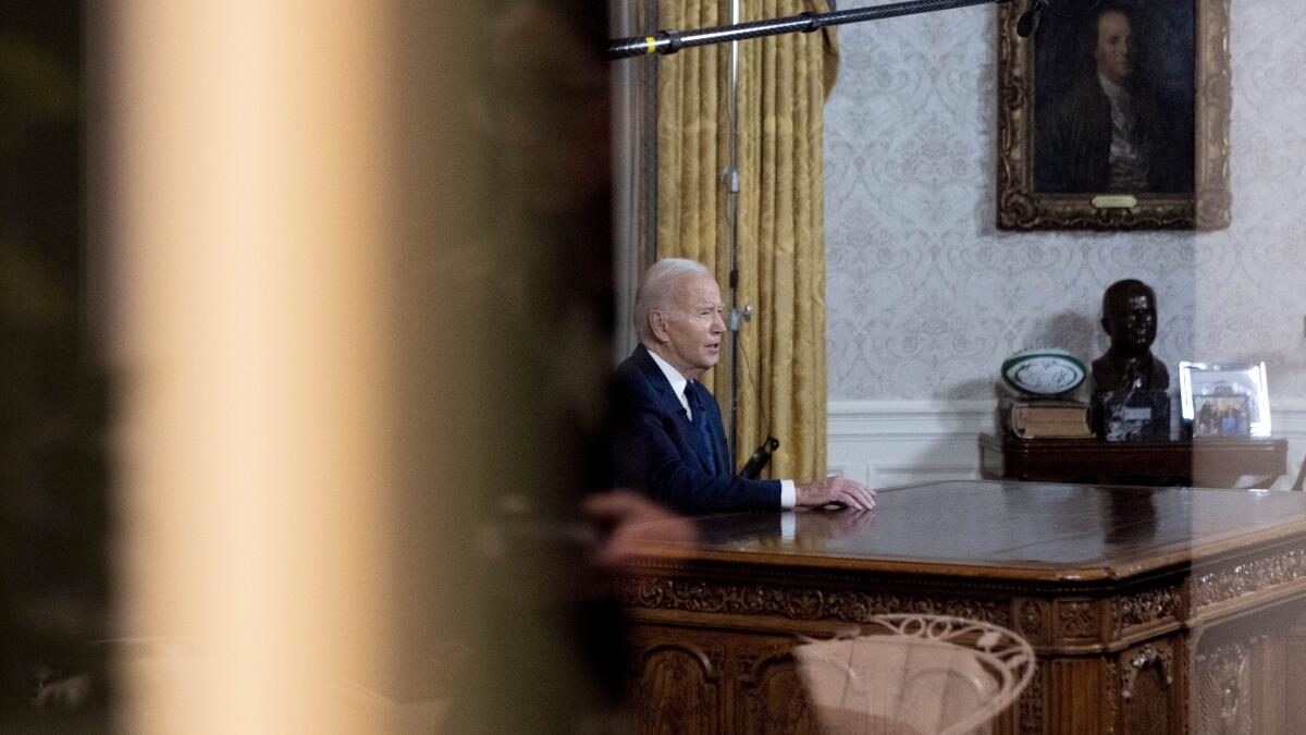 Biden urges more U.S. military funding for Ukraine, Israel in Oval Office address