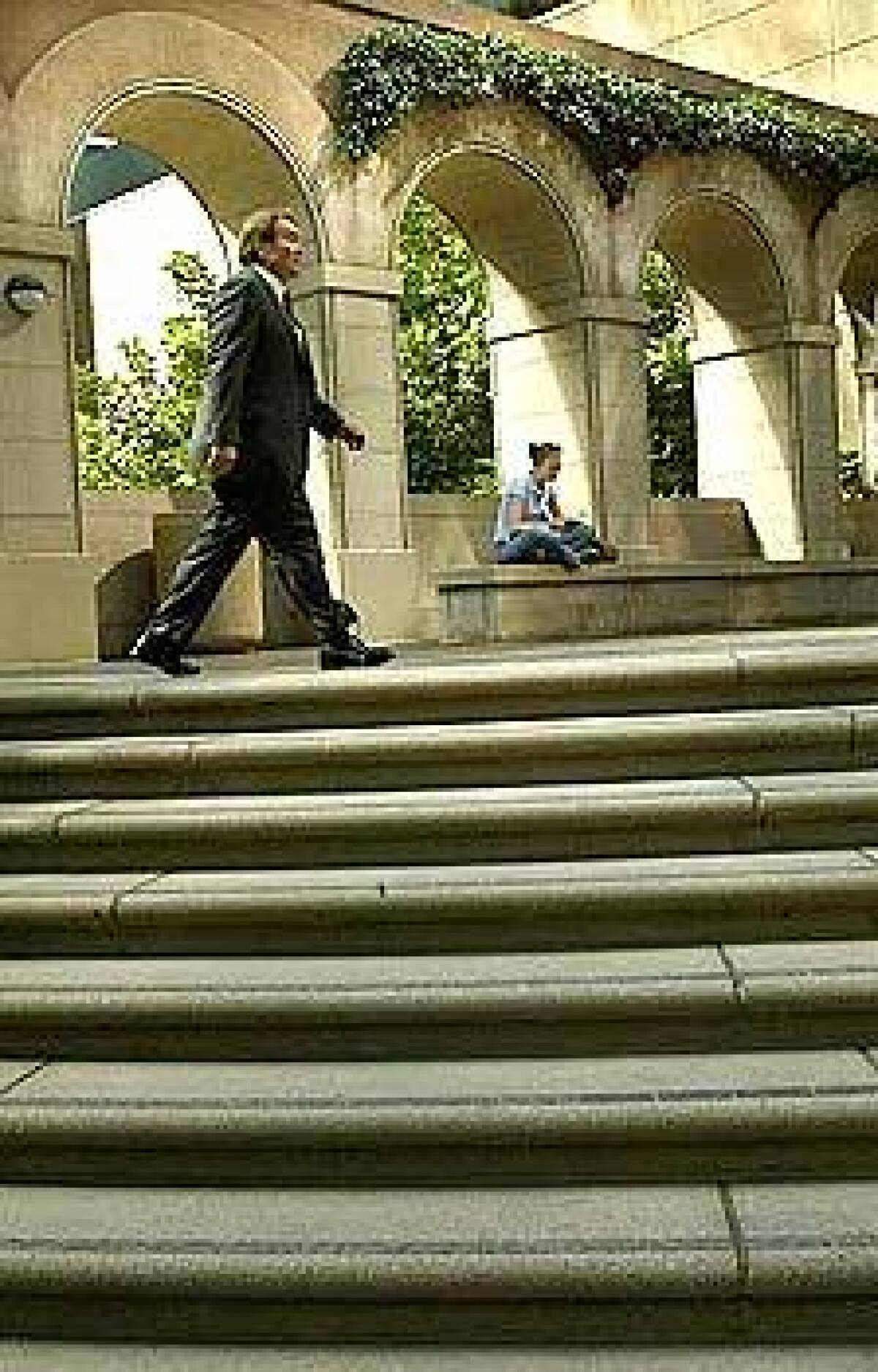 The Bunker Hill steps, reminiscent of Romes famed Spanish Steps, have eight staircases that offer different views of the city.