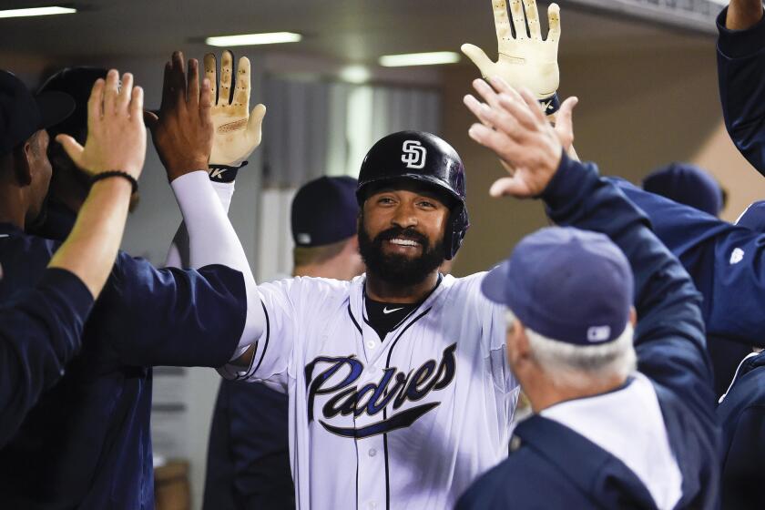 Padres outfielder Matt Kemp is not the only former Dodger the team has paid to play for another team.