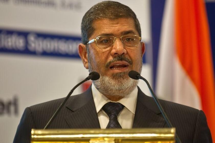 Egyptian President Mohamed Morsi on Wednesday.