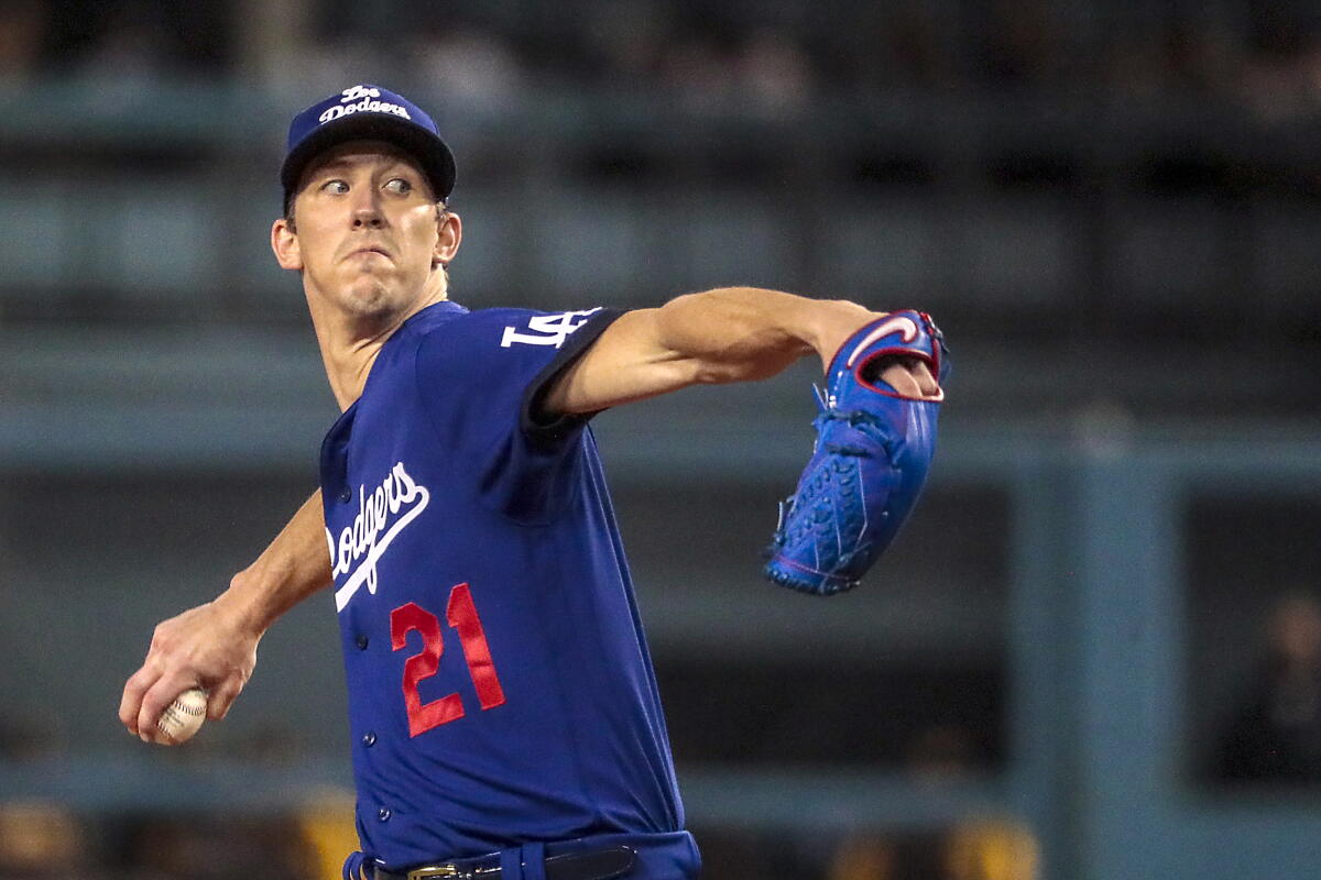 Bueller Pitcher Walker Buehler helps Dodgers beat Padres, hang with Giants - Los ...