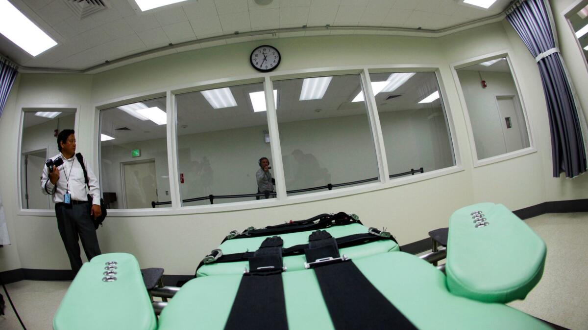 The interior of the lethal injection facility at San Quentin State Prison is seen on Sept. 21, 2010.