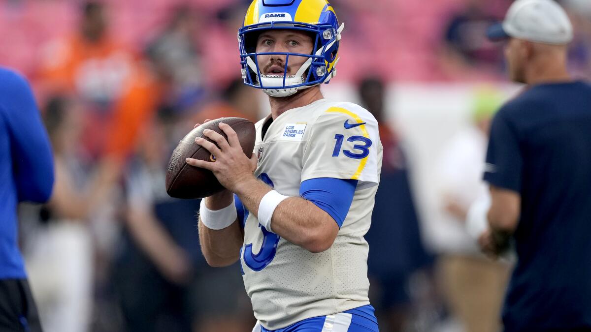 Rams backup QB Wolford remains ready after appendicitis bout - The San  Diego Union-Tribune