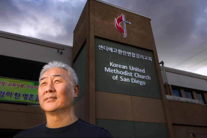 Reverend Jonathan Park, associate pastor at the Korean United Methodist Church of San Diego, photographed January 9, 2020 at the church in Kearny Mesa, for a story on how traditionalist churches, like his, are considering splitting from their progressive and centrist counterparts, as they are unable to agree on same-sex marriage.