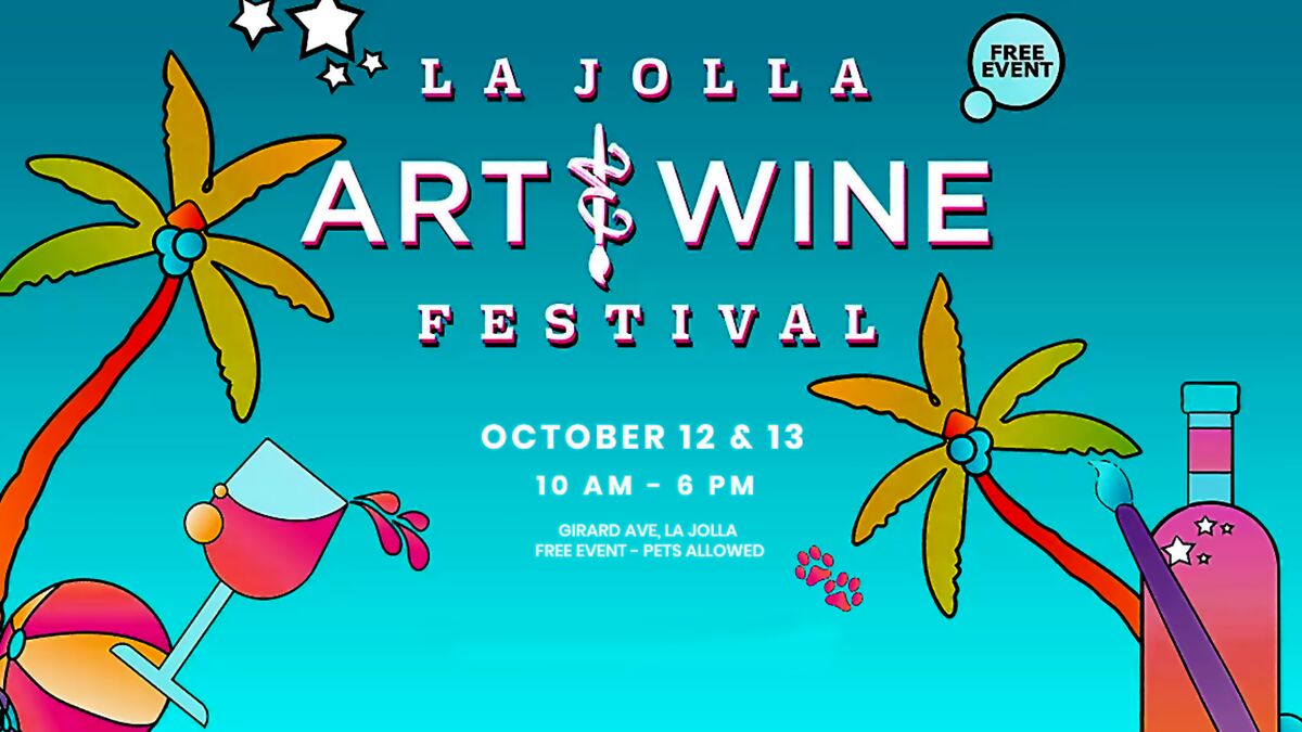 The 2019 and 11th annual La Jolla Art & Wine Festival runs 10 a.m. to 6 p.m. Saturday, Oct. 12 and Sunday, Oct. 13 along Girard Avenue, where there will also be a food court, wine and beer gardens, children’s activities, a silent auction, pet adoptions and street entertainers. Admission is free.
