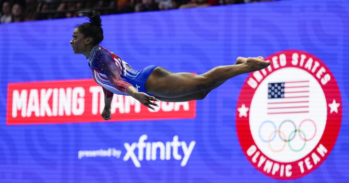 U.S. gymnastics trials: Simone Biles qualifies for Paris Olympics