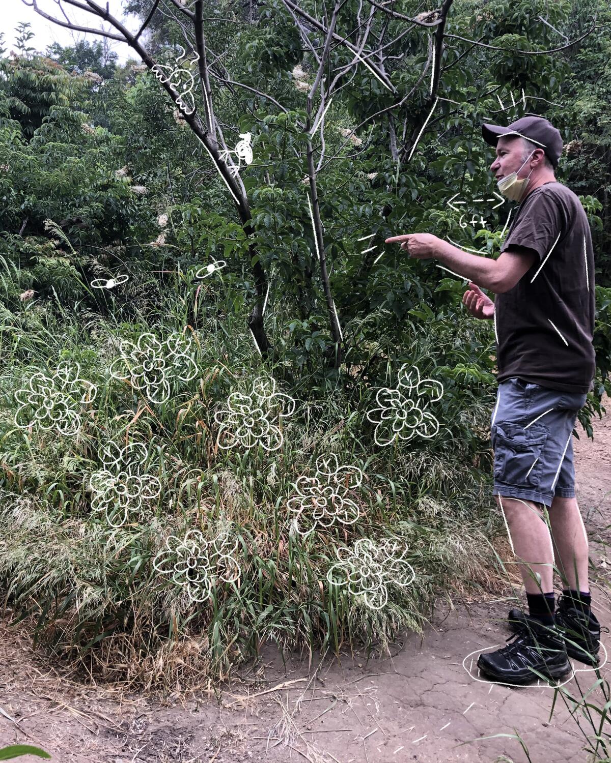 Paul Haddad, author of "10,000 Steps a Day in L.A.," in Elysian Park.