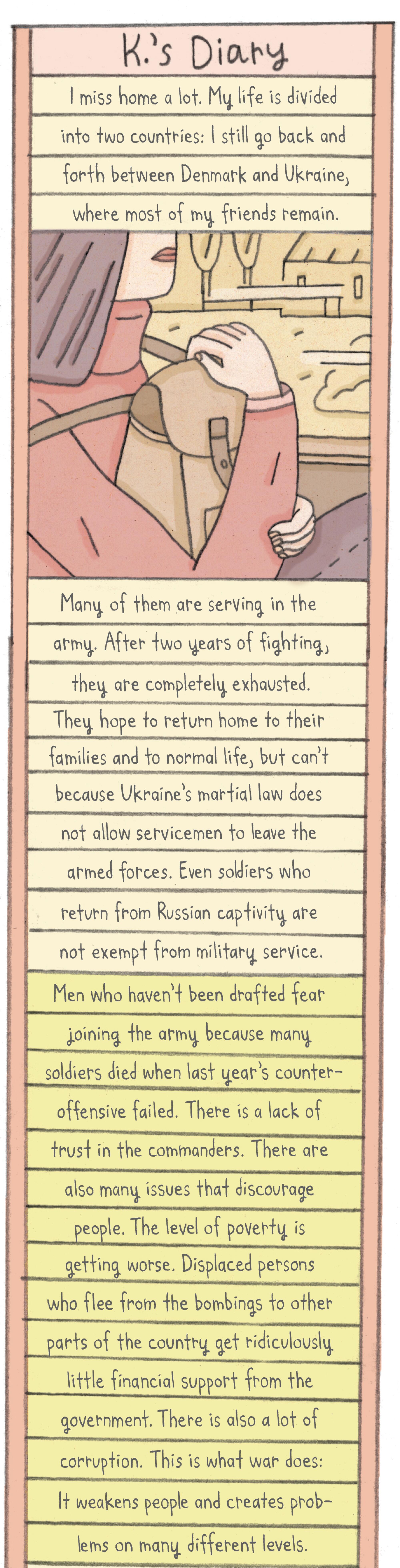 diaries of war comic- column 3 top section