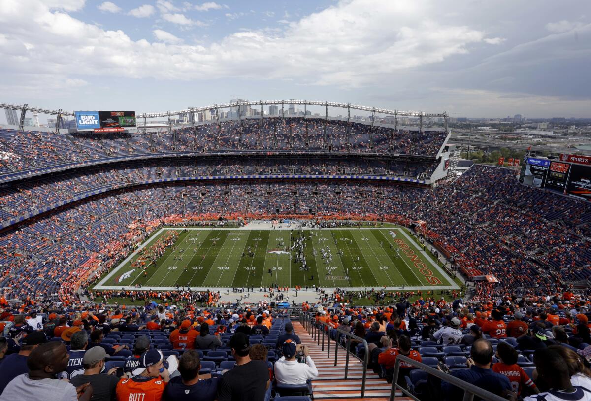 General view of Empower Field at Mile High in Denver. 