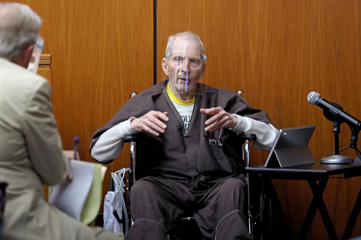 Robert Durst and Dick DeGuerin, left.