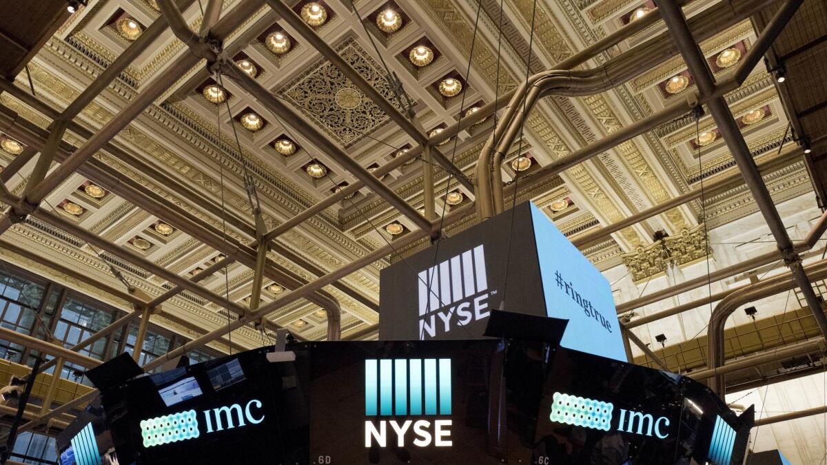 The interior of the New York Stock Exchange.