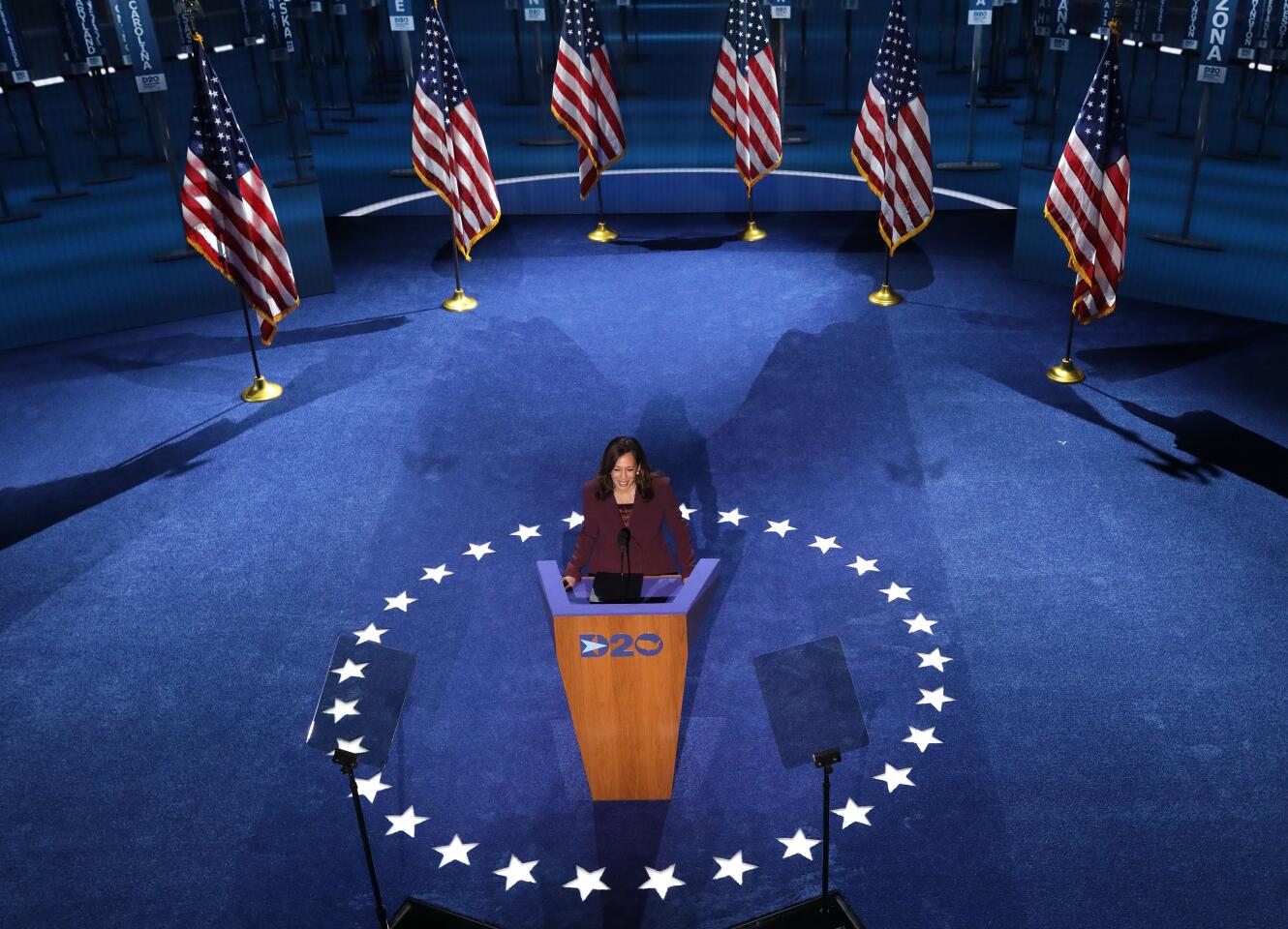 Kamala Harris onstage.