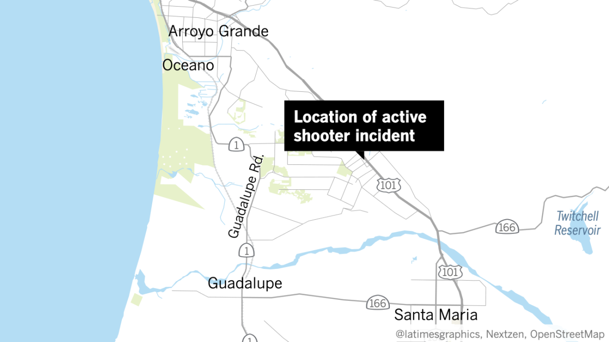 Location of active shooter incident in San Luis Obispo County