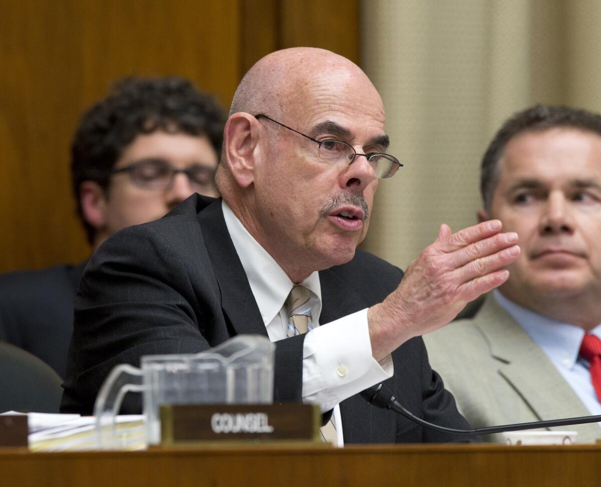 U.S. Rep. Henry Waxman, shown on Capitol Hill in April, on Monday announced his support of Sheila Kuehl for Los Angeles County supervisor.