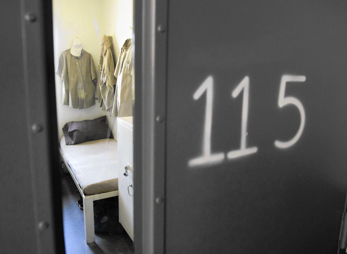 A cell at El Reno Federal Correctional Institution in Oklahoma. President Obama toured the prison last week.