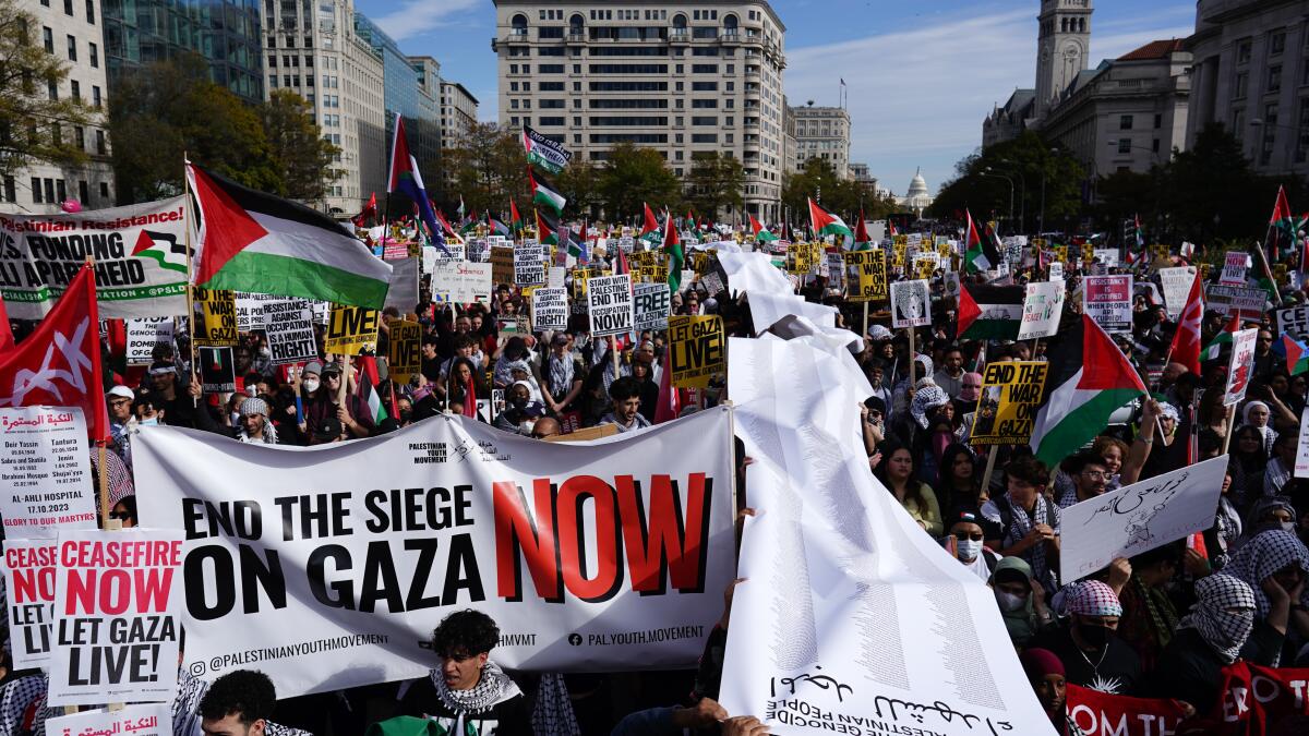 No son banderas italianas en una protesta a favor de Palestina