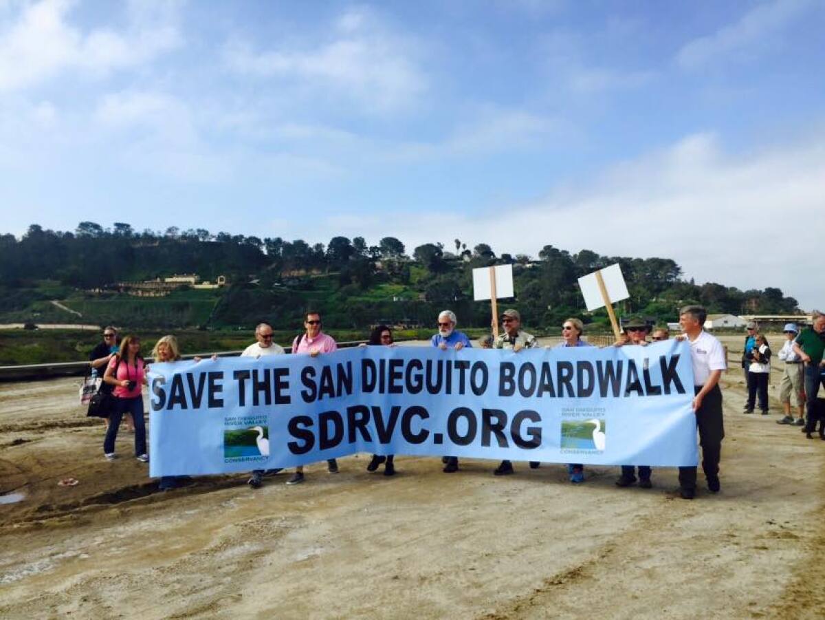 Boaz was part of a campaign that helped keep part of the San Dieguito Lagoon Boardwalk in place.
