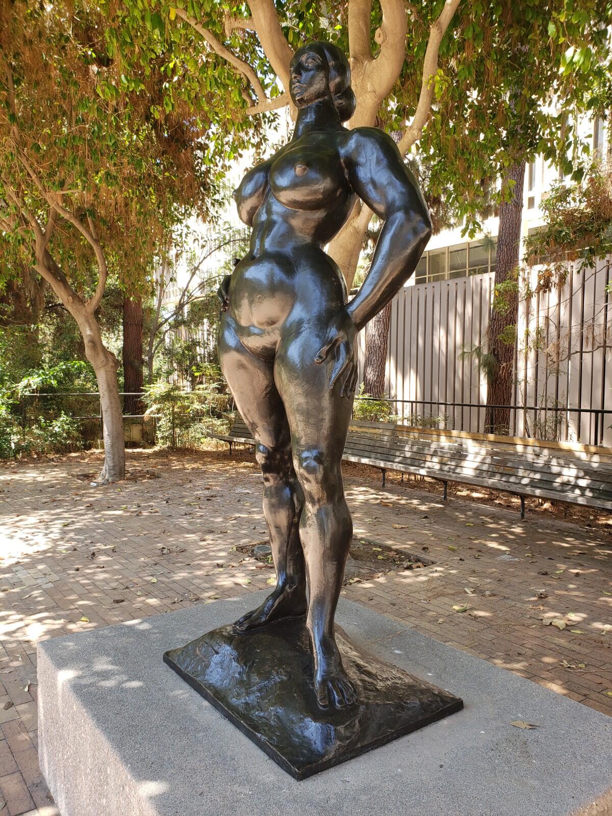 Gaston Lachaise's "Standing Woman," a 1932 work, is in the Franklin D. Murphy Sculpture Garden at UCLA.