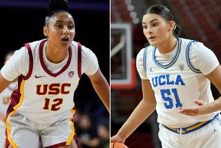 USC's Juju Watkins and UCLA's Lauren Betts side by side.