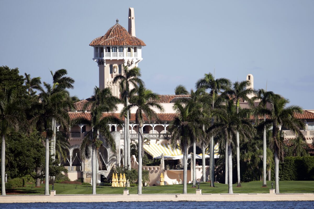 FILE - This Nov. 21, 2016, file photo, shows the Mar-a-Lago resort owned by President-elect Donald Trump in Palm Beach, Fla. There was an unspecified incident involving the Secret Service at Mar-a-Lago club in Florida, but authorities would not say Tuesday, Jan. 7, 2020, what happened. Palm Beach police records show officers were called to Mar-a-Lago on Monday night, Jan. 6, to assist the Secret Service but most of the report is redacted, including the name of the individual who was contacted. (AP Photo/Lynne Sladky, File)