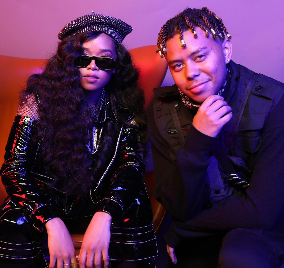 Duet partners H.E.R. and YBN Cordae at the 2019 BET Awards on June 23 in L.A.