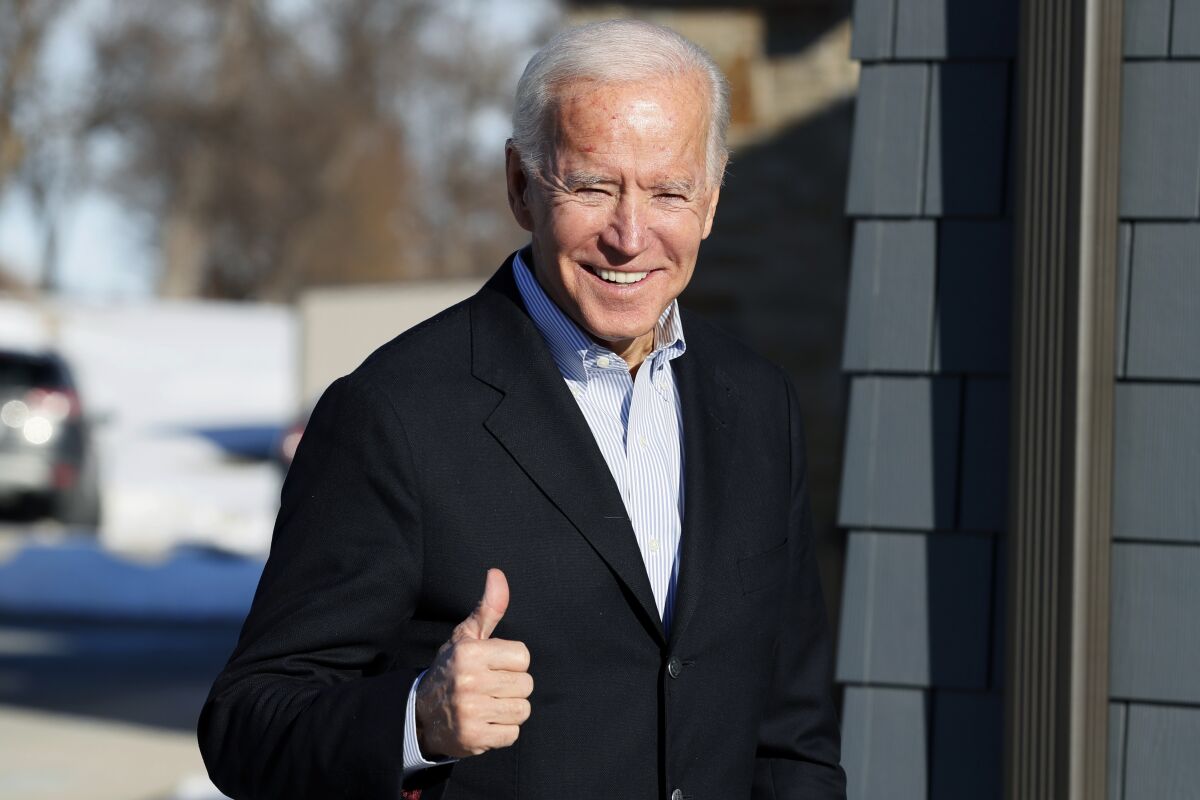 Democratic presidential candidate former Vice President Joe Biden 