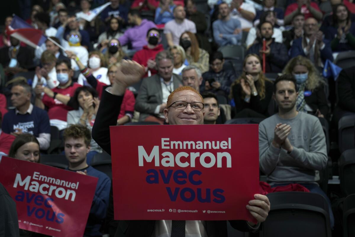 Rally for French President Emmanuel Macron