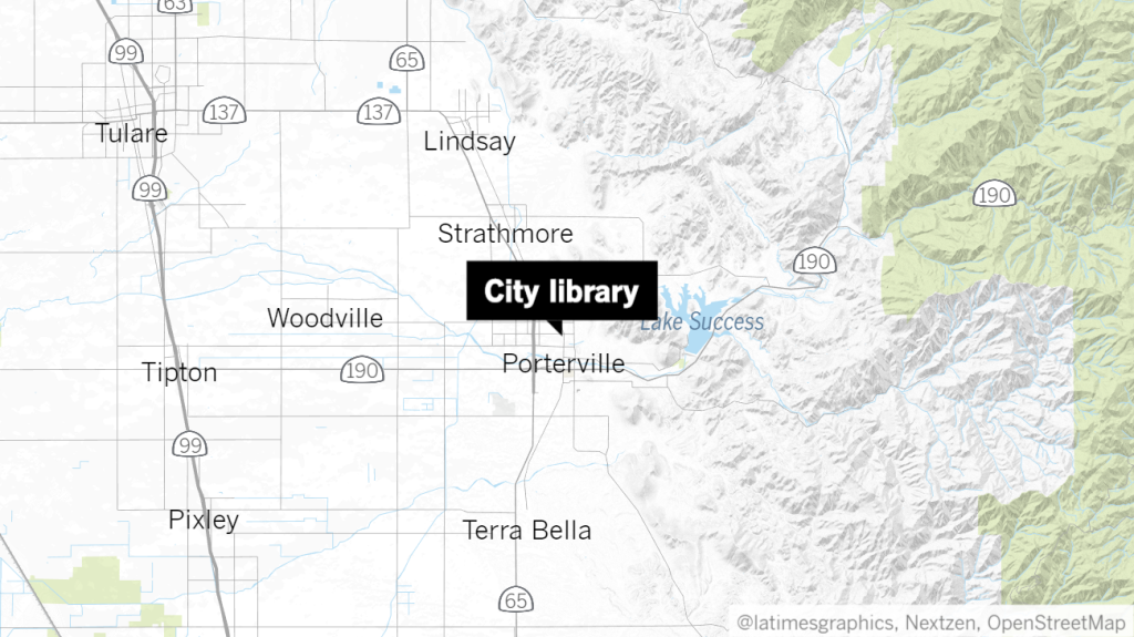 Ca Library Fire 1 firefighter killed, 1 missing battling Porterville library fire - Los ...