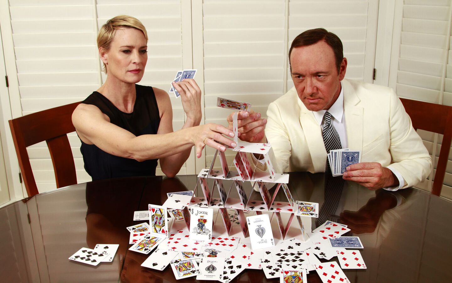 Drama Series Lead actor in a drama: Kevin Spacey (Frank Underwood) Lead actress in a drama: Robin Wright (Claire Underwood) WINNER: Director for a drama: David Fincher ("Chapter 1")