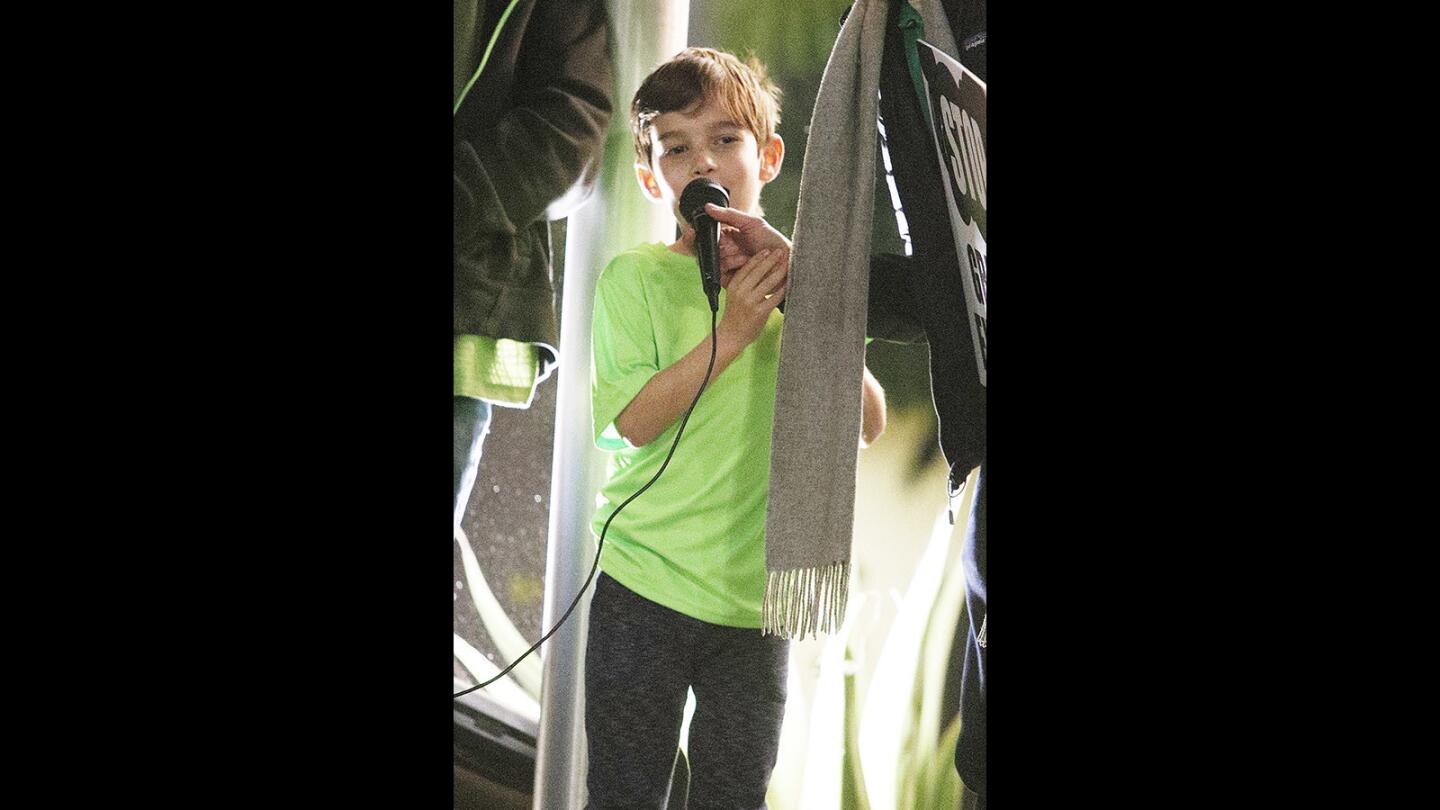 Photo Gallery: Protest at Glendale City Hall over Grayson Power Plant proposed expansion