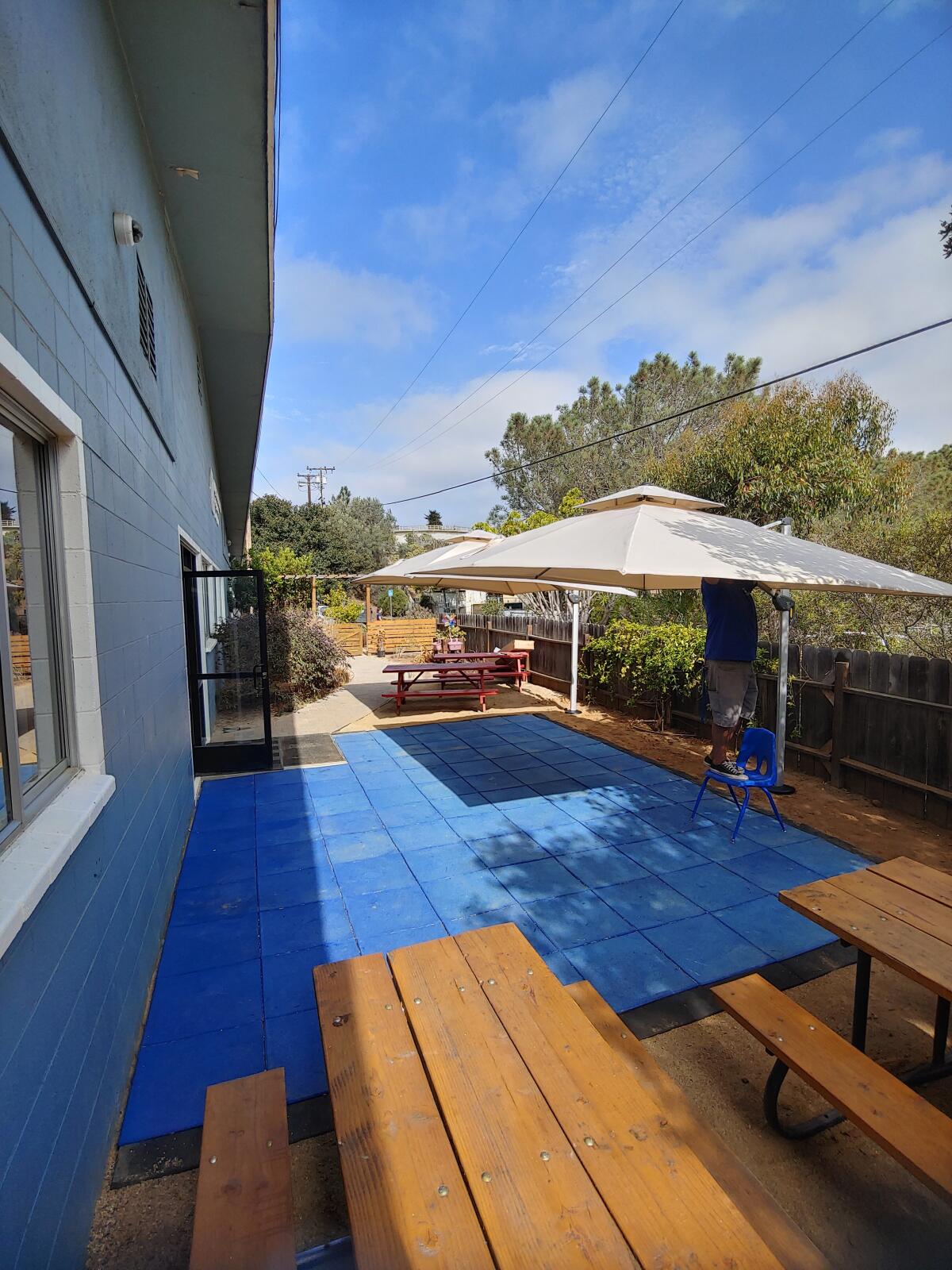 The news patio at the Boys & Girls Club of San Dieguito.