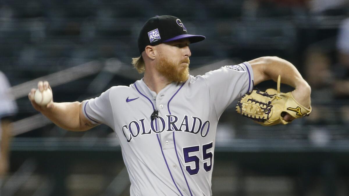 Colorado Rockies pitcher Jon Gray.