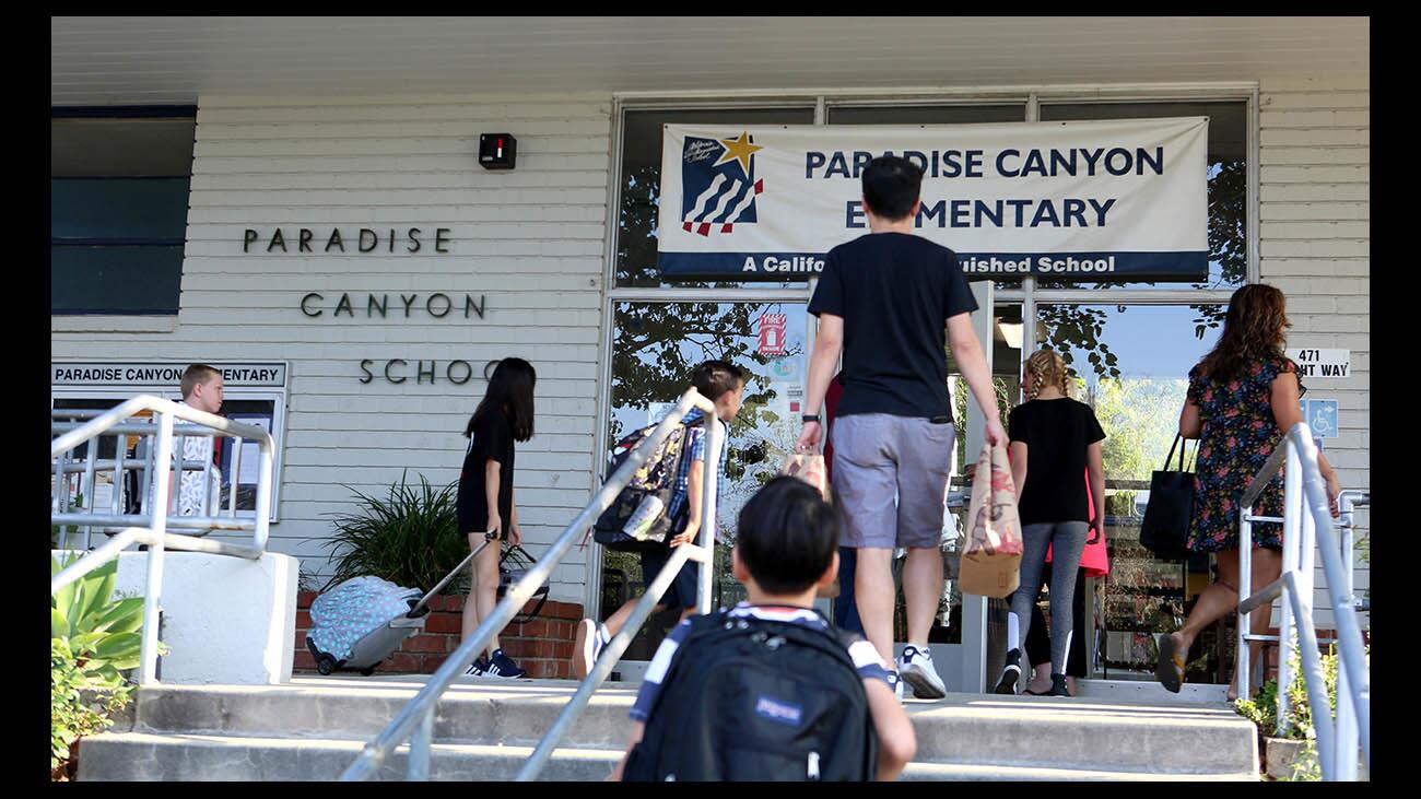 Photo Gallery: Paradise Canyon Elementary first day of school 2018 with new principal