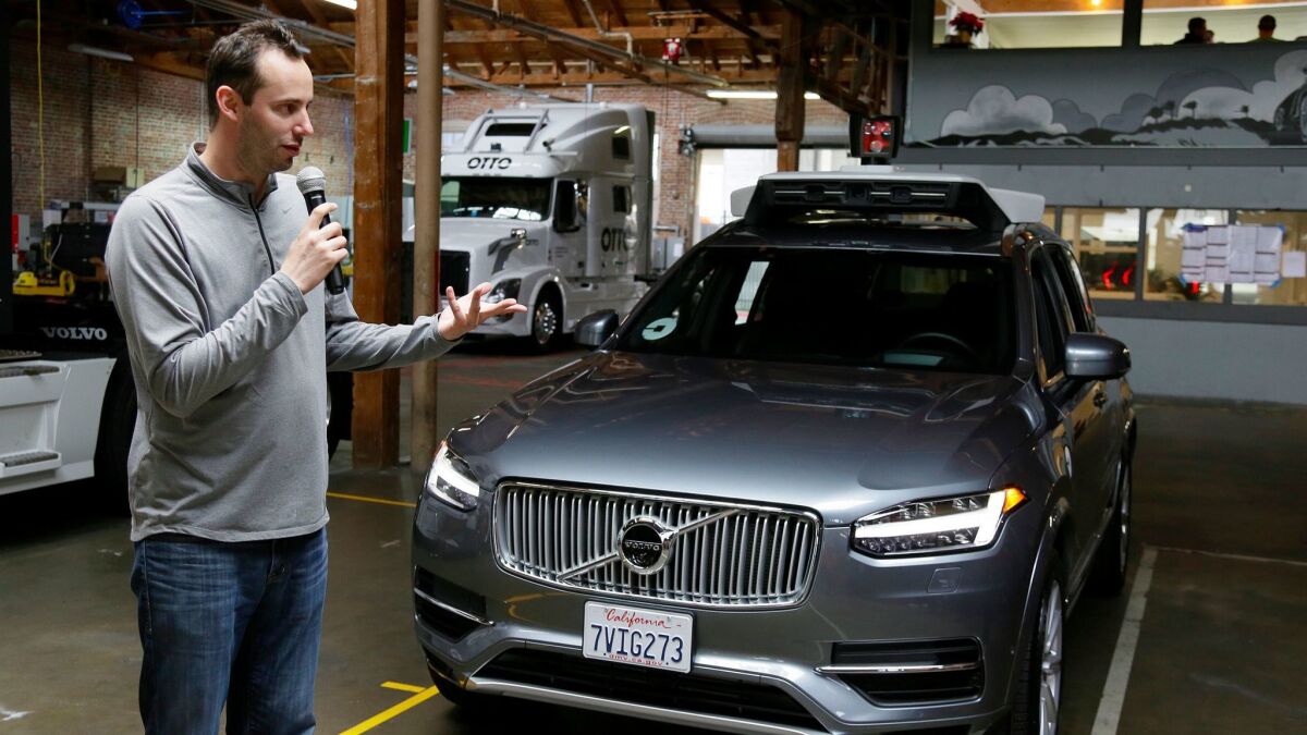 Anthony Levandowski, head of Uber's self-driving program, last December. He is accused in a lawsuit of stealing trade secrets from Google's Waymo.
