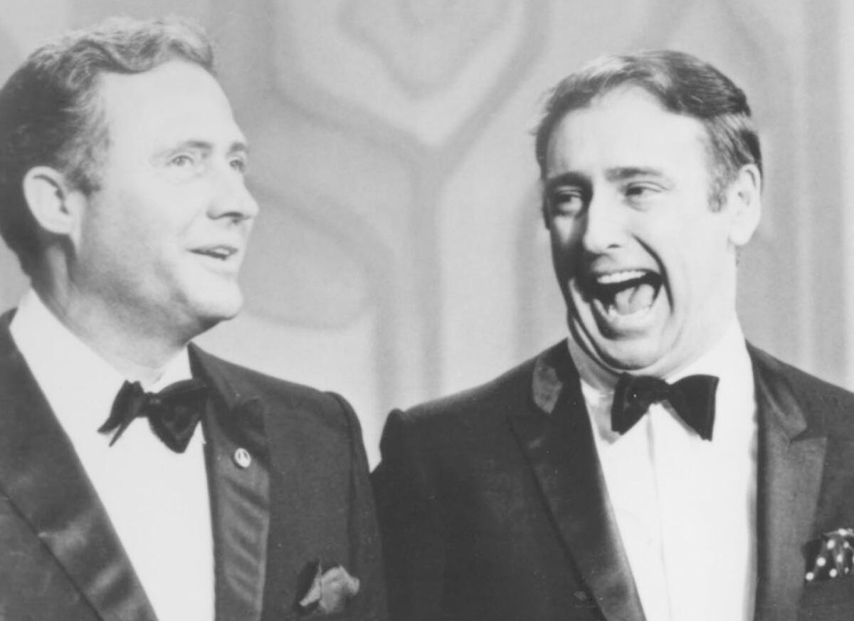 Dan Rowan, left, and Dick Martin on NBC's "Laugh-In."