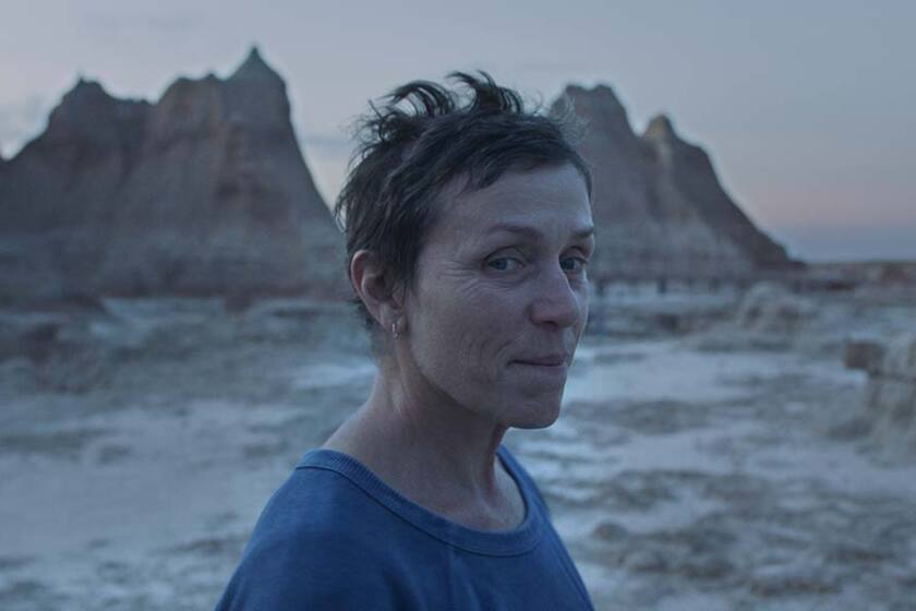 Frances McDormand in the movie "Nomadland."
