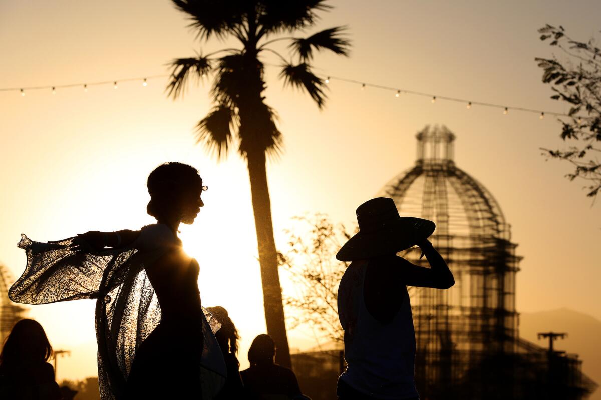 Sun sets on the final day of weekend two of the Coachella Valley Music and Arts Festival.