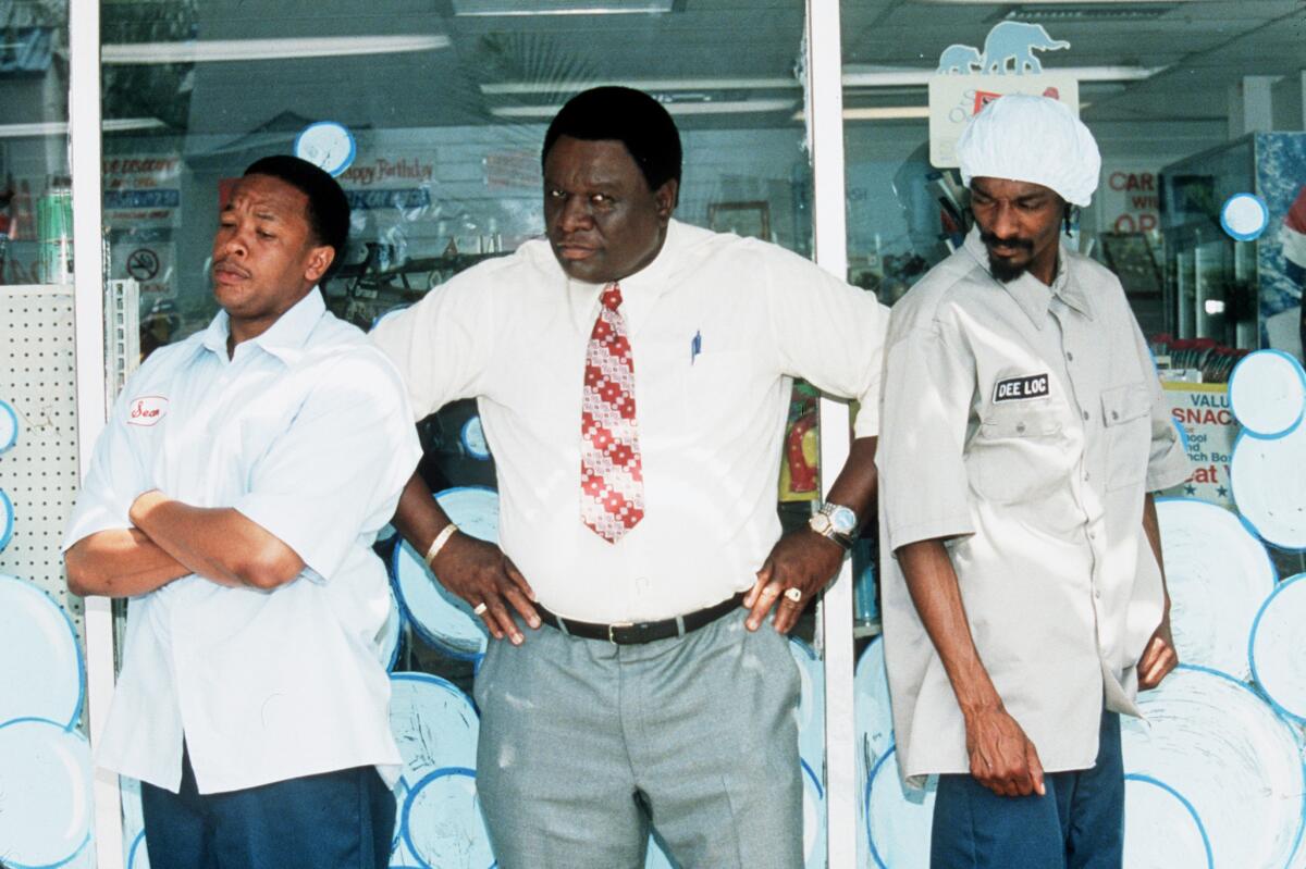 L – R: Dr. Dre, George Wallace and Snoop Dogg in a scene from the Lions Gate Films' "The Wash."