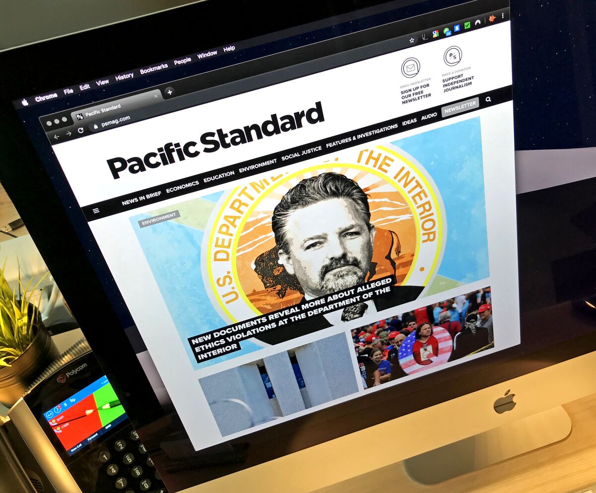 Pacific Standard magazine home page