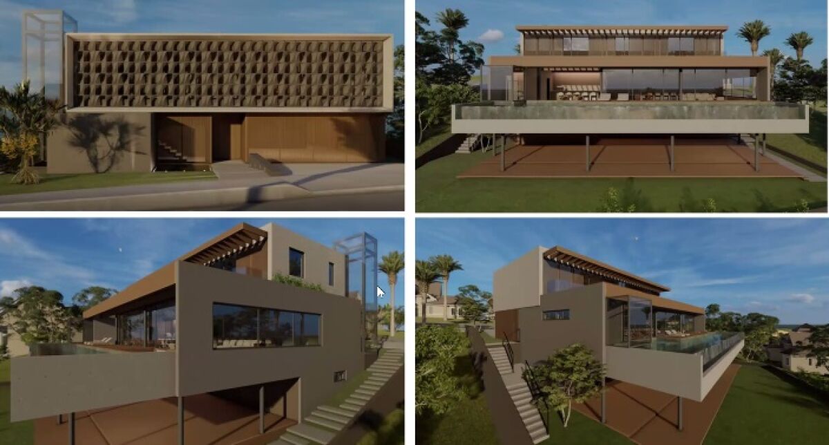 A rendering presented by Flavia Gomes shows a proposed development at 6208 Avenida Cresta.