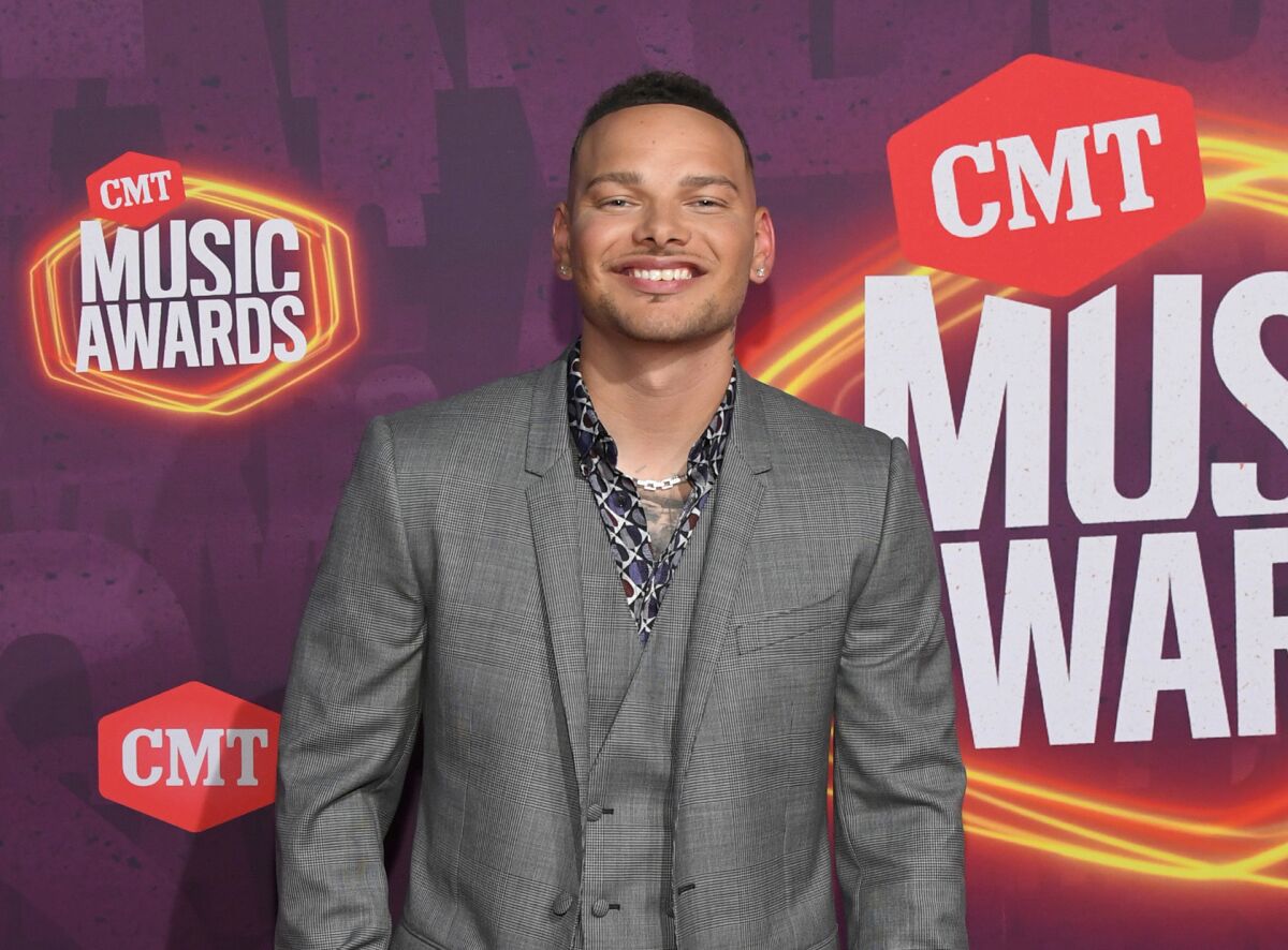 FILE - Kane Brown appears at the CMT Music Awards in Nashville, Tenn., on June 9, 2021. Brown is the leading nominee for the 2022 CMT Music Awards, which celebrates the best in country music videos. (AP Photo/John Amis, File)