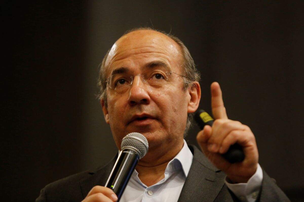 Expresidente Calderón niega pacto con criminales ante juicio a García Luna