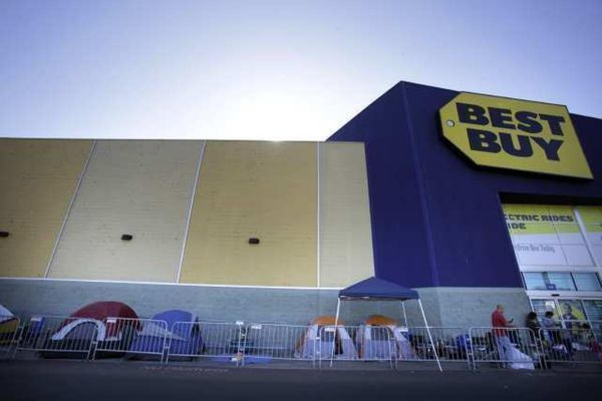 A massive Best Buy store just before the Black Friday sales rush. The Minneapolis consumer electronics retailer plans to shut down 50 of these.