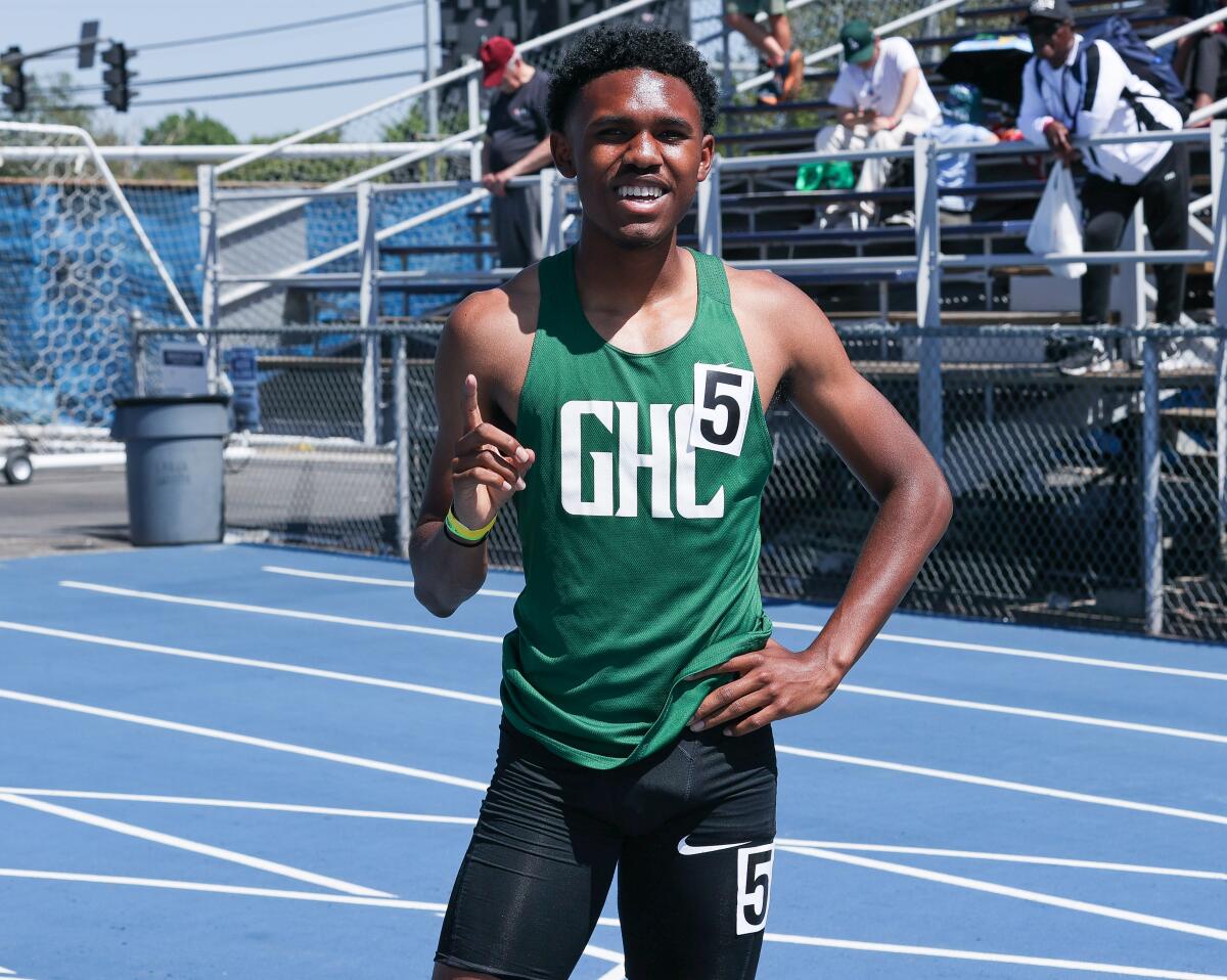 Granada Hills' Justin Hart, the son of former NBA player Jason Hart, is favored in the City 400 and 200.