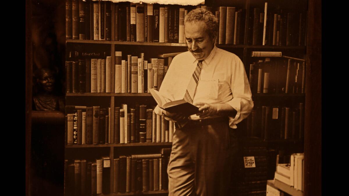 An undated photograph of Morris Bernstein, who founded Caravan Book Store in 1954. Some thought him crazy. But he and his wife, Lillian, didn't like being apart during the day.