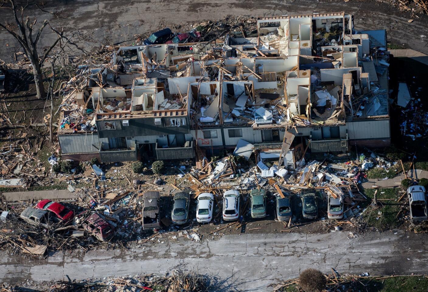 Tornado damage in Washington, Ill.